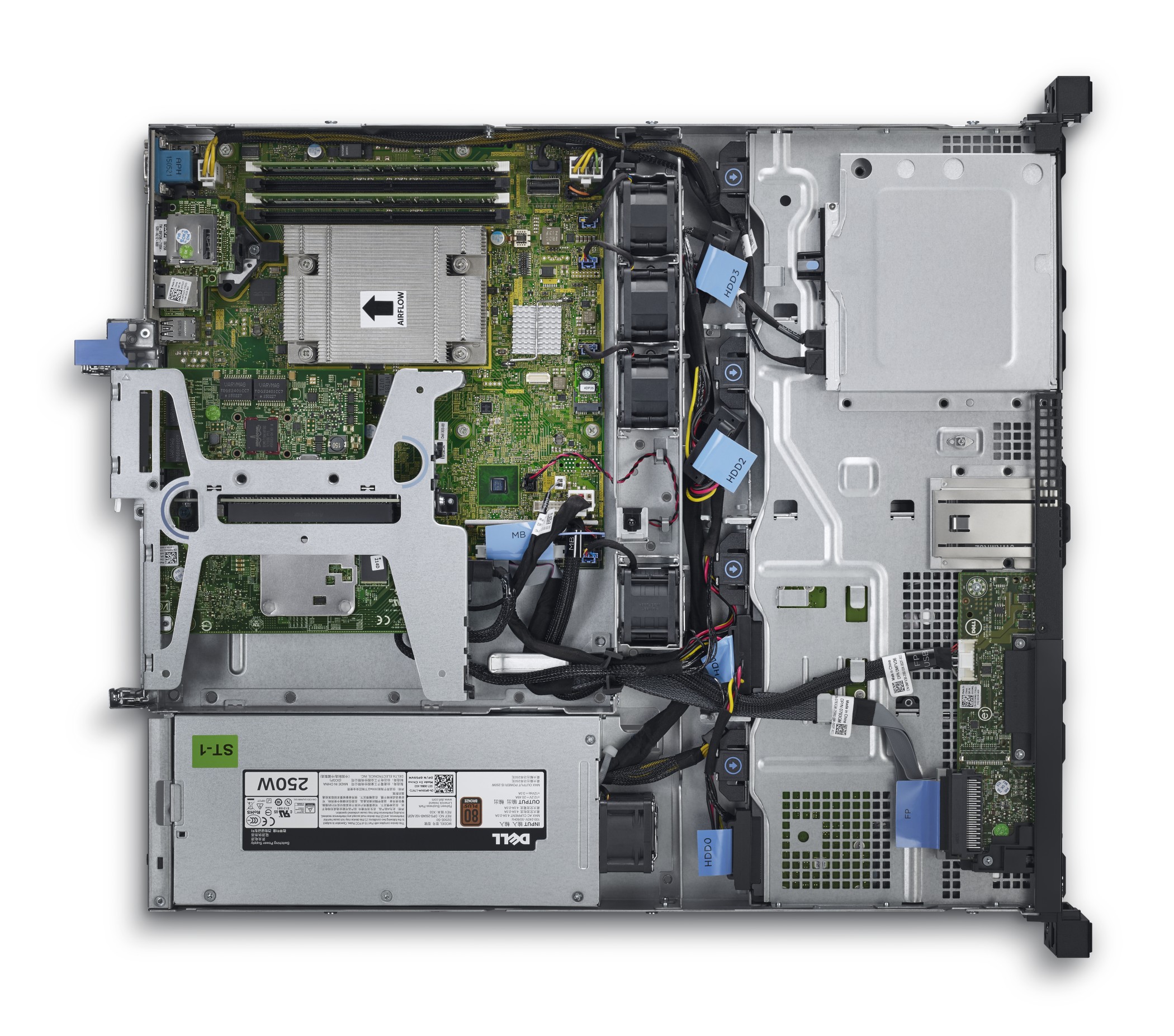 戴尔Dell PowerEdge R230机架式服务器（英特尔®至强®E3-1220 v6处理器/标配4G UDIMM内存/1TB 7.2K RPM SATA硬盘） 产品图