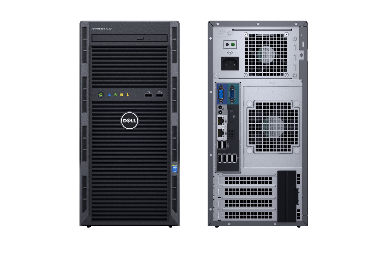 戴尔Dell PowerEdge T130 塔式服务器（英特尔®至强®E3-1220 v6处理器/4GB RDIMM内存/500GB 7.2K RPM SATA硬盘） 产品图