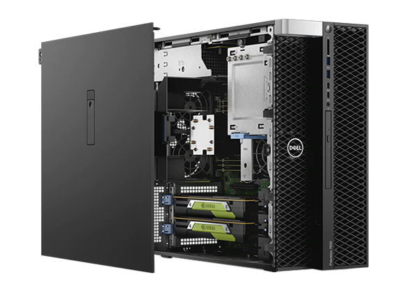 Dell EMC Precision T7820专业工作站（2颗*英特尔至强金牌5115 20核/ 128G内存/512G固态+4T硬盘/P5000-16G独显/双P2719H 27寸显示器） 产品图