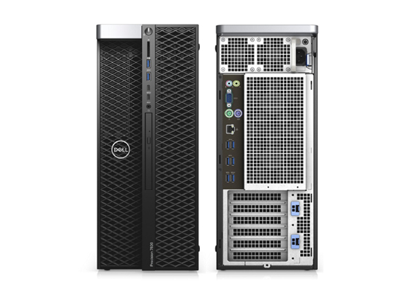 Dell EMC Precision T7820专业工作站（2颗*英特尔至强金牌5115 20核/ 128G内存/512G固态+4T硬盘/P5000-16G独显/双P2719H 27寸显示器） 产品图